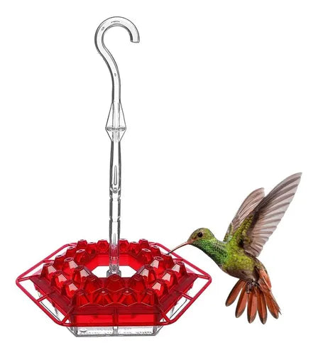 Bebedouro Alimentador Hexagonal Inteligente Para Pássaros Beija-Flor - Caixa Favorita