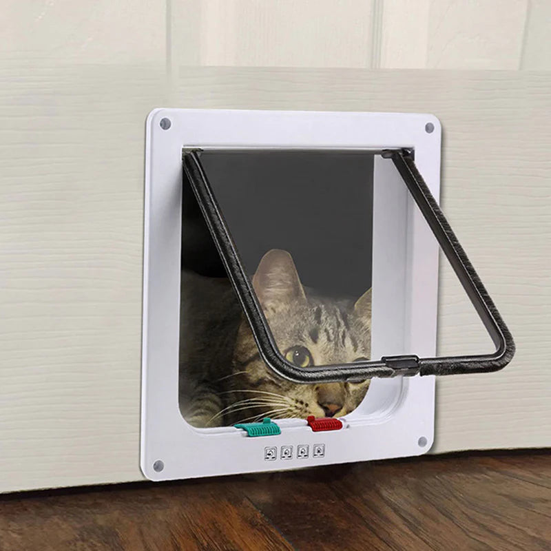 Porta de Aleta com Trava de Segurança Portalpet Gatos e Cães Pequeno Porte - Caixa Favorita