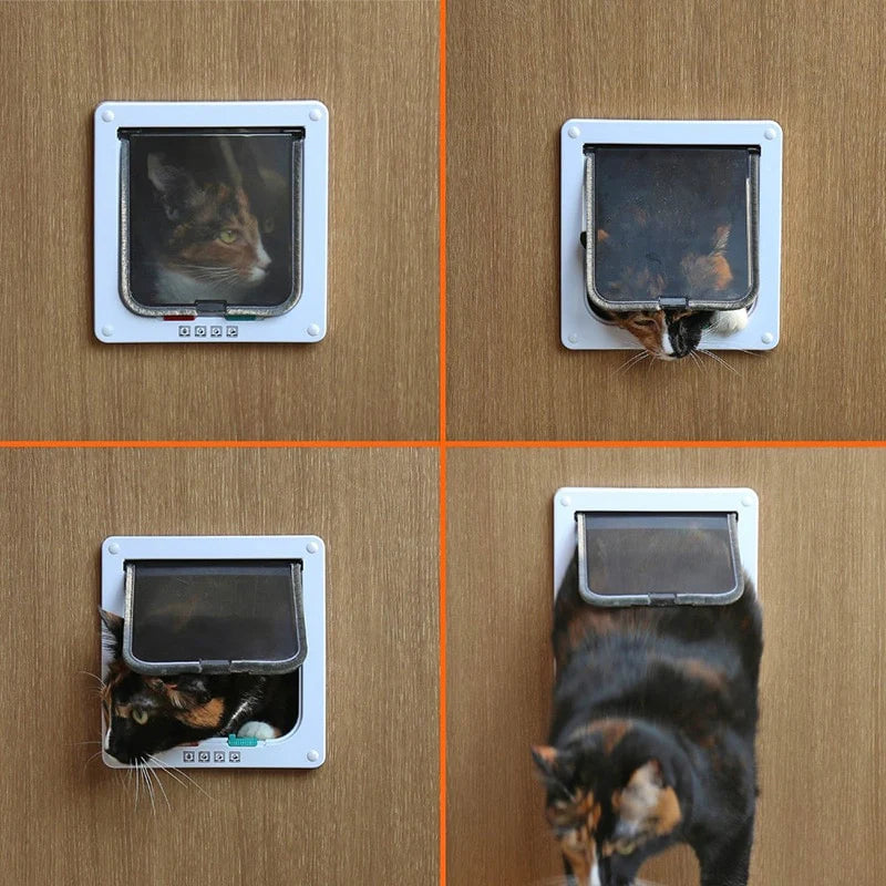 Porta de Aleta com Trava de Segurança Portalpet Gatos e Cães Pequeno Porte - Caixa Favorita