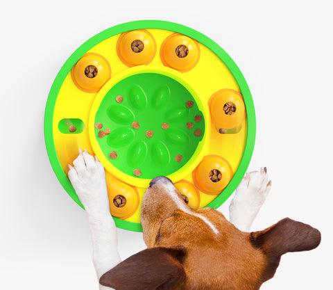 Brinquedo Interativo Alimentador Quebra-cabeça Inteligente Para Cães - Caixa Favorita