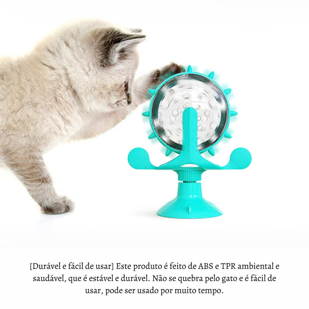 Gato leaky brinquedo cão de estimação alimentador comida dispensador  brinquedos 360 ° roda rotatable treinamento interativo exercício jogo  alimentação
