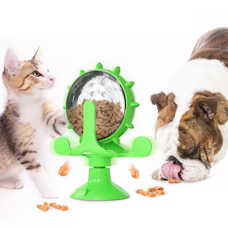 copo para animais estimação, Alimentador copo interativo para gatos,  Brinquedo para petiscos comida para animais estimação 360 graus rotação  vazando