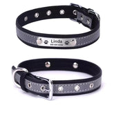 Coleira Personalizada Para Cães e Gatos TOPADS10 movimentopet Preto PP 20-26 cm 