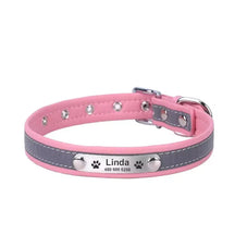 Coleira Personalizada Para Cães e Gatos TOPADS10 movimentopet Rosa PP 20-26 cm 