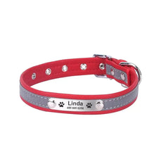 Coleira Personalizada Para Cães e Gatos TOPADS10 movimentopet Vermelho PP 20-26 cm 